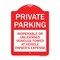 Signmission Private Parking Inoperable or Unlicensed Vehicles Towed at Vehicle Owners Expense, RW-1824-23256 A-DES-RW-1824-23256 - alternate 1